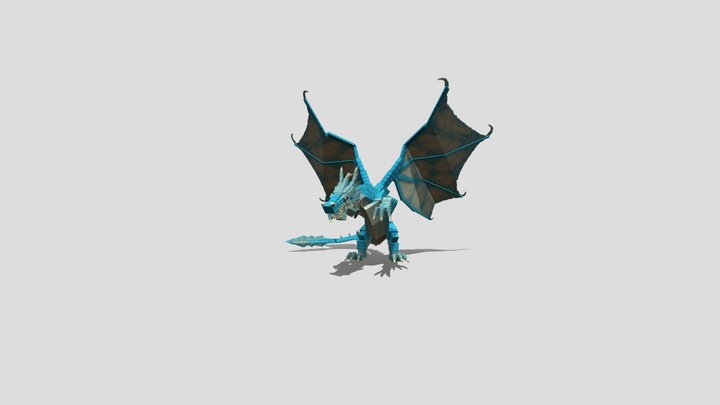 Blue dragon 3D Model