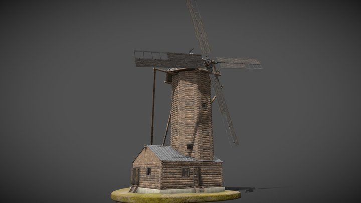 Windmill in Soviet Village – Kostenloses 3D-Modell STL