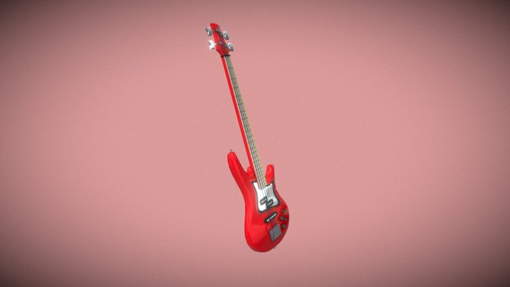 Bass guitar 3D Model
