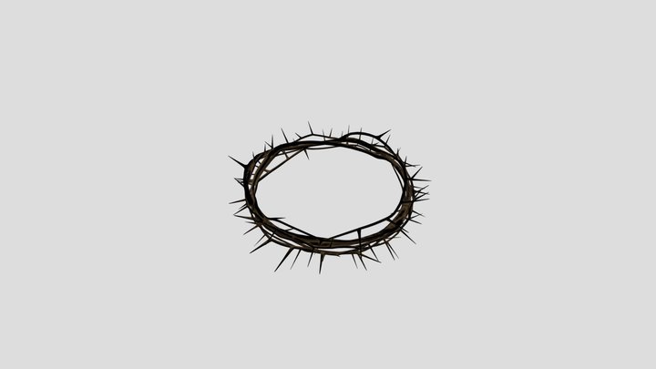 Сrown of thorns metal gold 3D Model