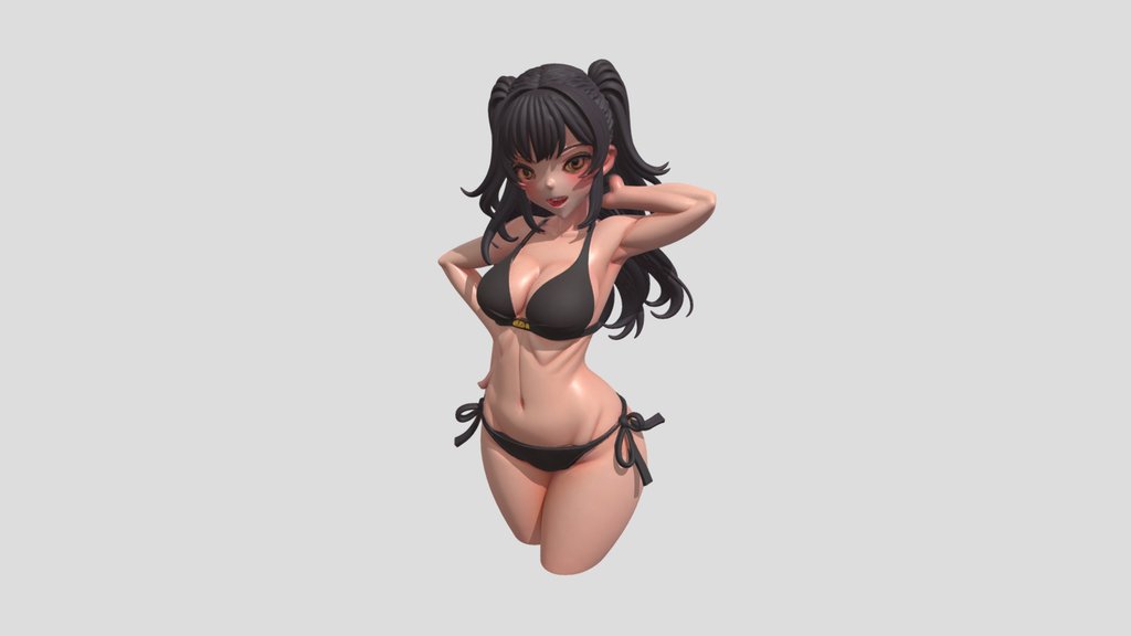 Anime girl in bikini
