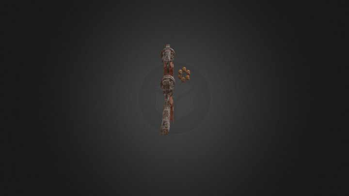 A rusted revolver 3D Model