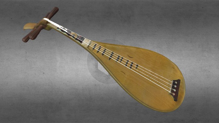 南管琵琶（107年度傳統藝術中心數位典藏專案） 3D Model