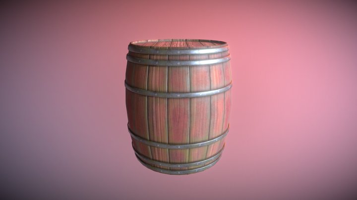 Whiskey Barrel 3D Model