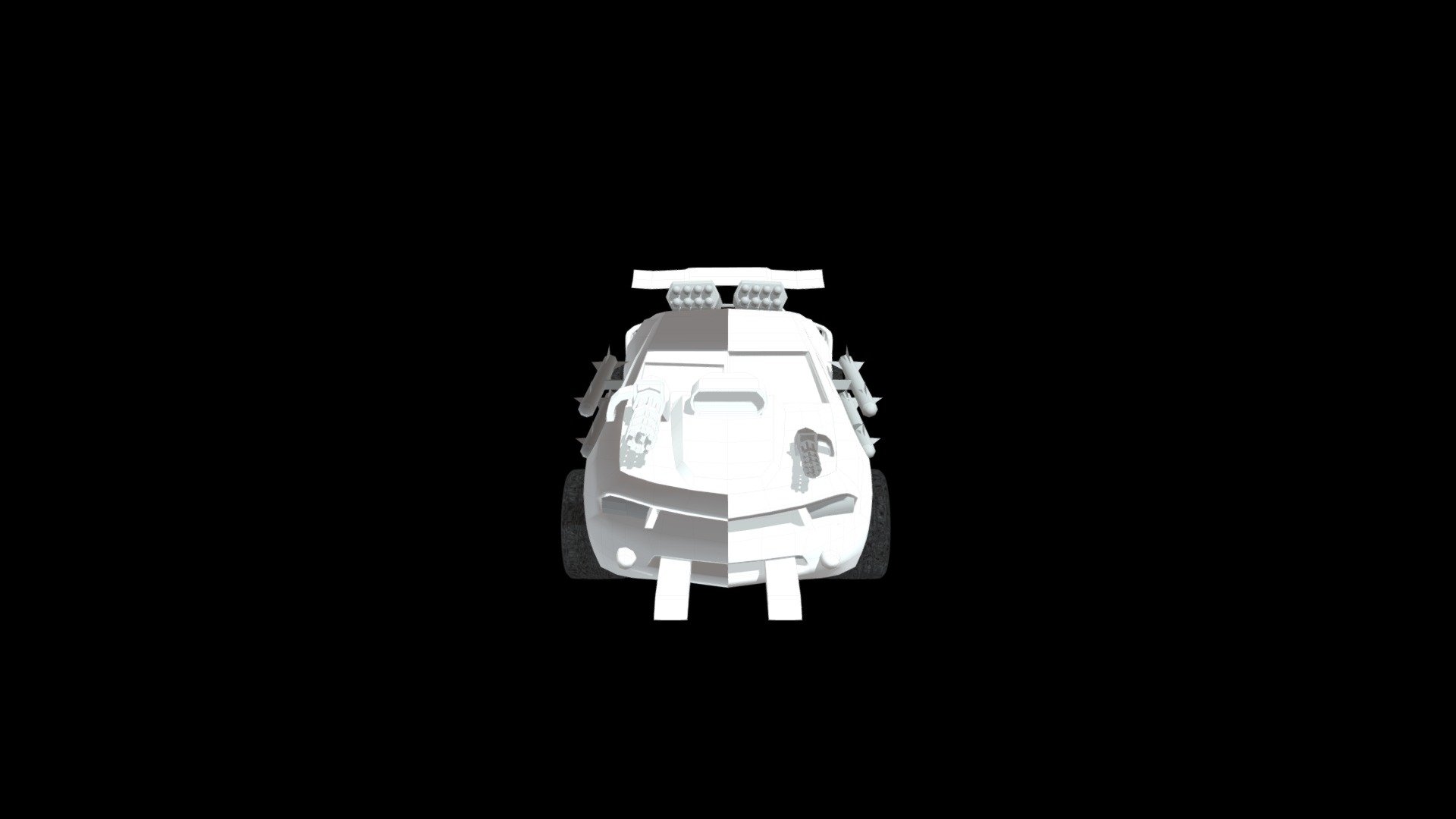 Modified Mustang wireframe