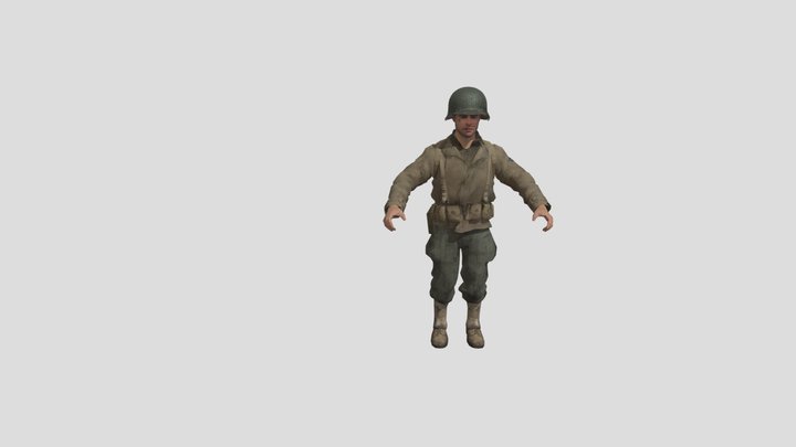 ww2 soldier 3D Model