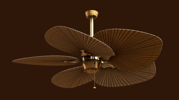 Zedah Prevalent 52 Inch Luxury Fan 3D Model