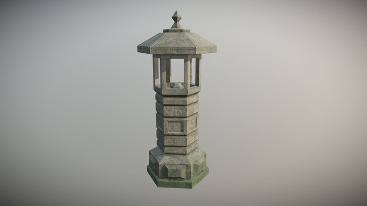 Zen Garden Lamp 3D Model