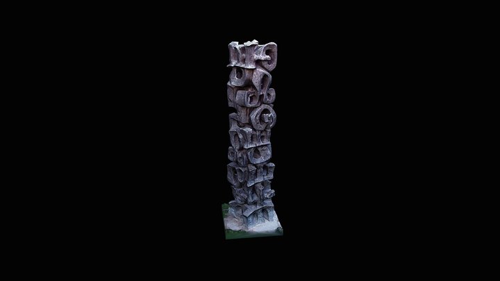 1982 Sculpture - Cluster of Cyrillic Letters 3D Model