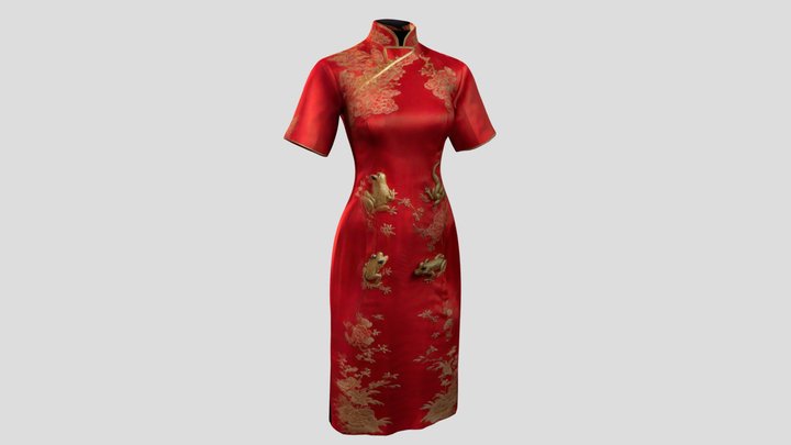 Chinese Wedding Cheongsam – Modello 3D gratuito STL