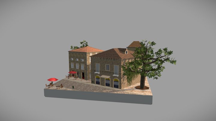 City Scene Dubrovnik by Sybren Van Praet 3D Model