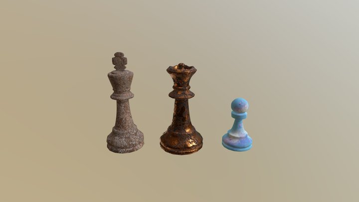 Chess Pieces 3D Model