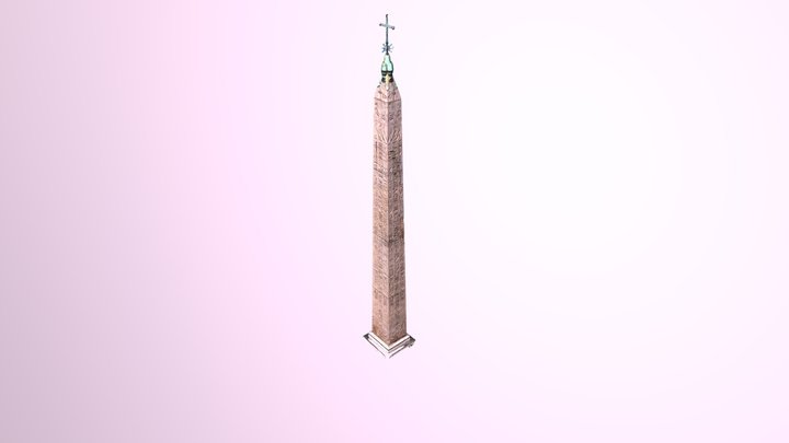 Piazza del Popolo, Rome, Egyptian Obelisk 3D Model