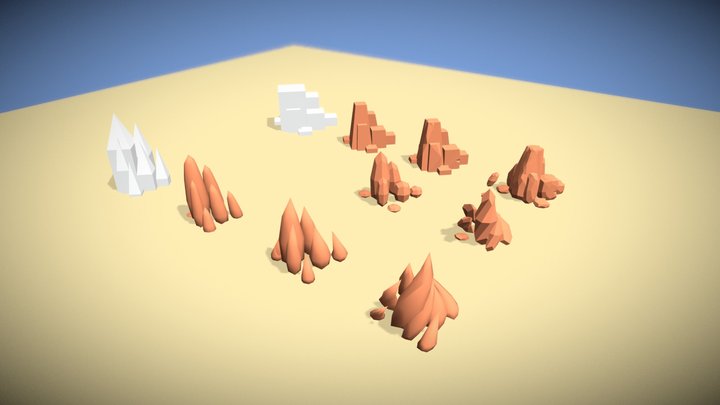 Desert Rocks Study 3D Model