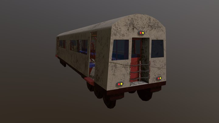 Forgotten & Abandoned Subway Train 3D Model