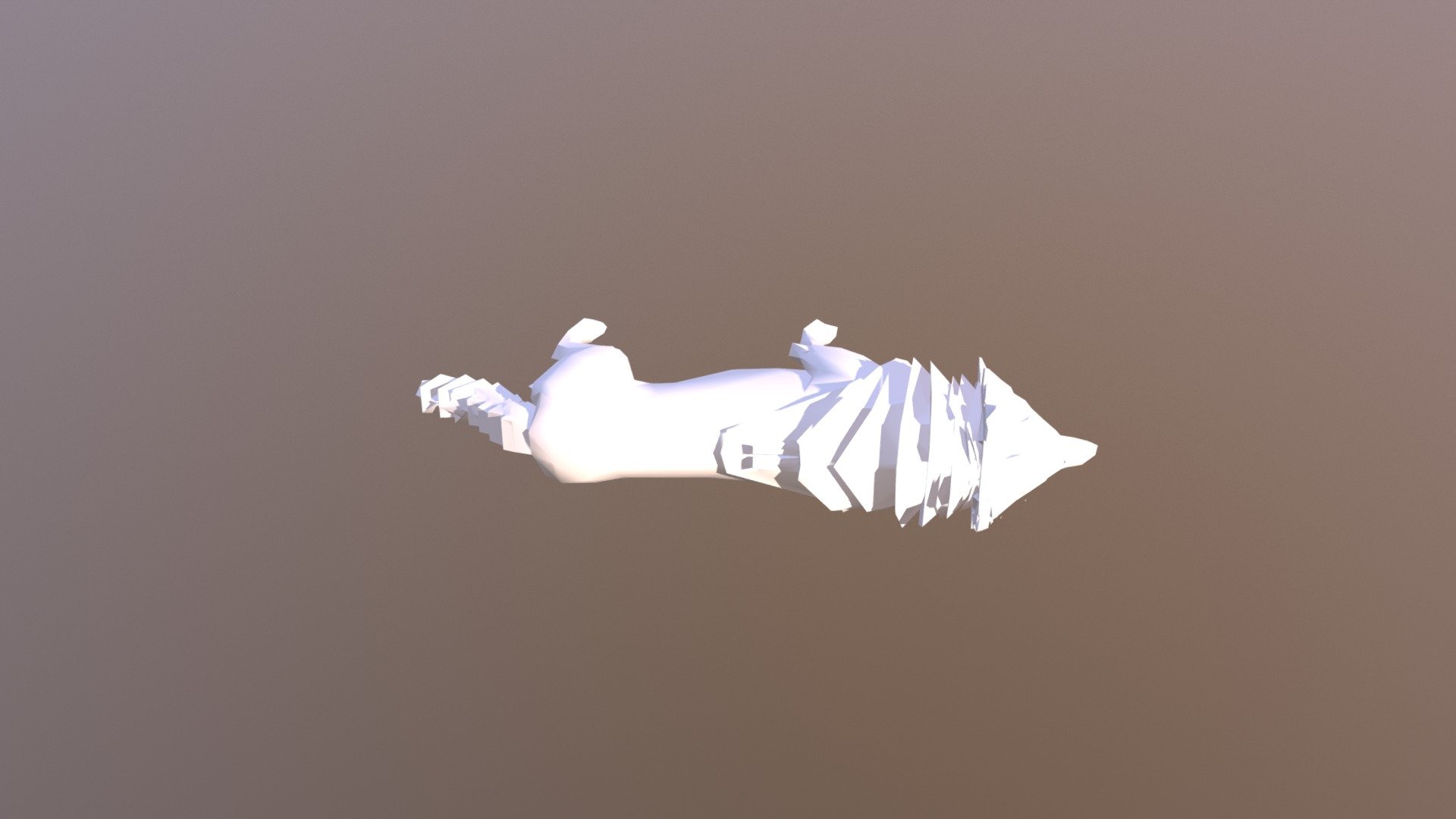 Low-poly wolf model w/ witcher medallion head
