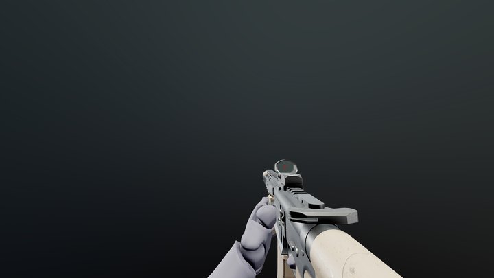 M16 with FP Animations 3D Model