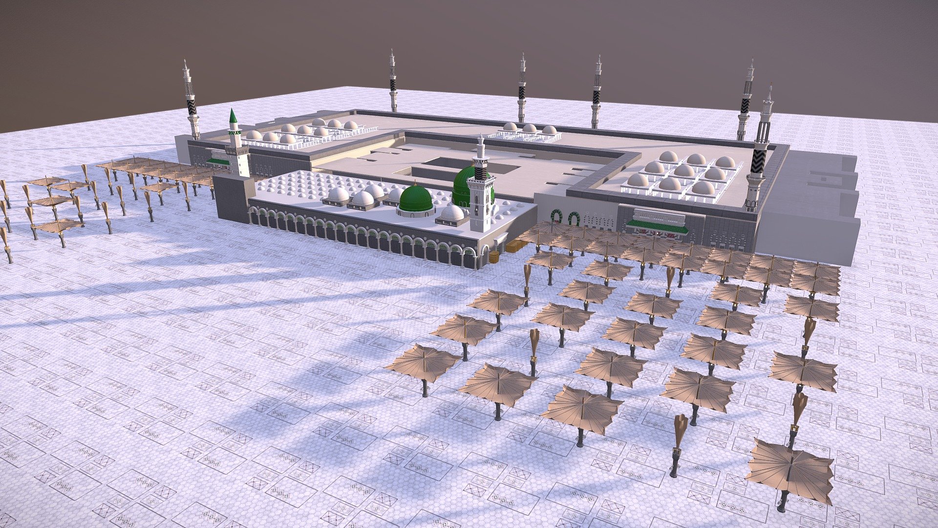 Nabawi Mosque 3D Model By Agrees putra 494ca14 Sketchfab