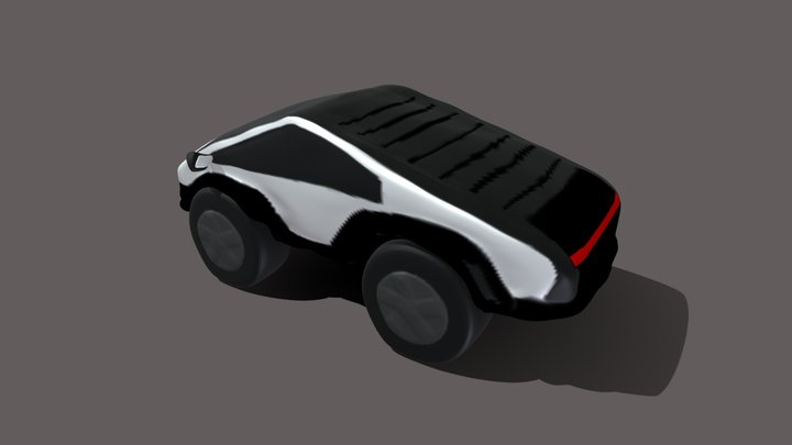 Goofy Tesla Cybertruck 3D Model