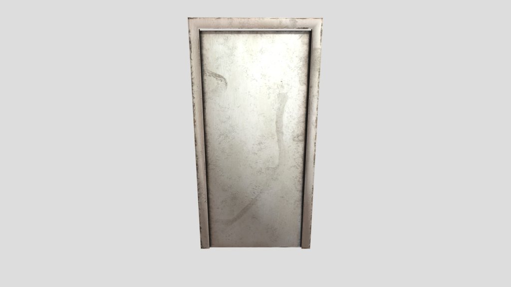 Old Wood White Door Metal