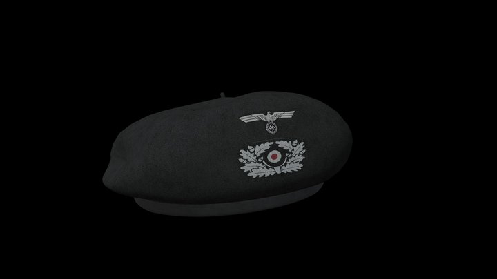 German Panzer Early War Beret 3D Model