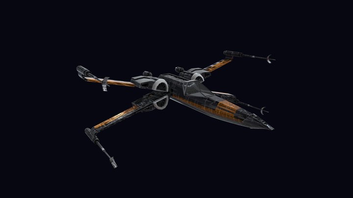 Xwing-Poe Dameron 3D Model