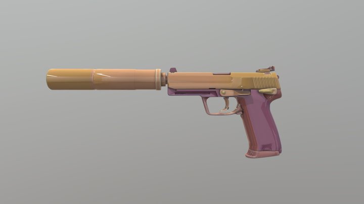 weapon_pist_usp_silencer 3D Model
