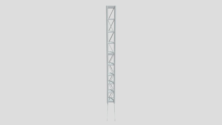 Metal truss structure 3D Model