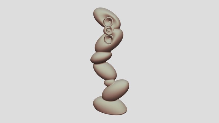 Mini solid of iconic Aural Sculpture "Helium" 3D Model