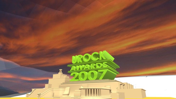 Urock Awards 2007 (20th Century Fox Style) logo 3D Model