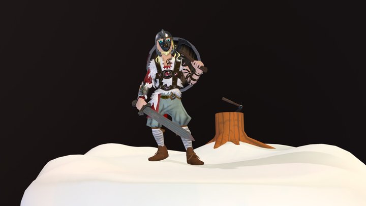 Viking 2.0 simple idle animation 3D Model
