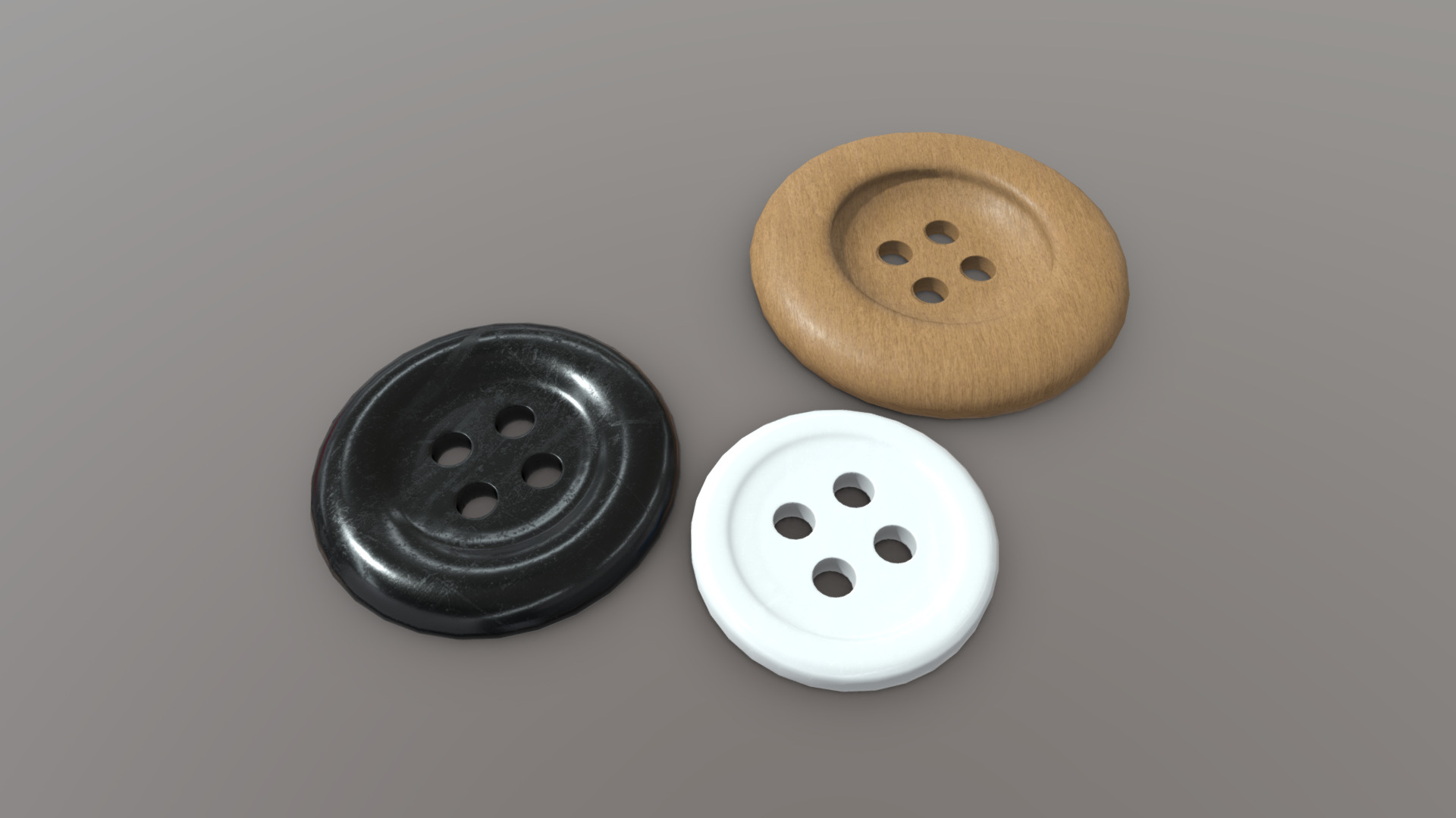 3D model Clothing Button - This is a 3D model of the Clothing Button. The 3D model is about a group of buttons.