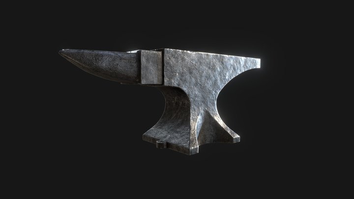Blacksmith's Anvil - Steel 3D Model