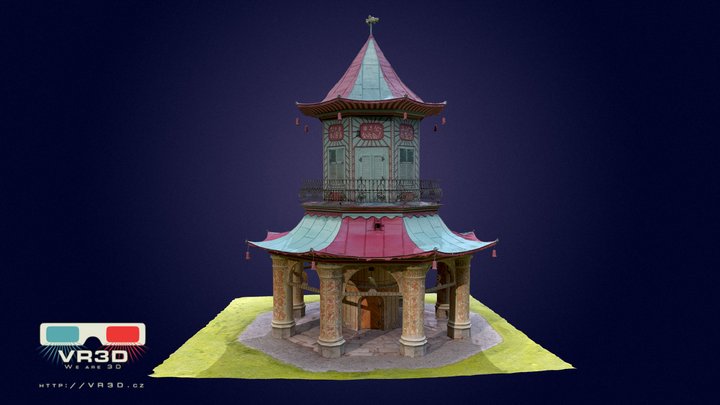 Chinese Pavilion in Vlašim, Czech Republic 3D Model