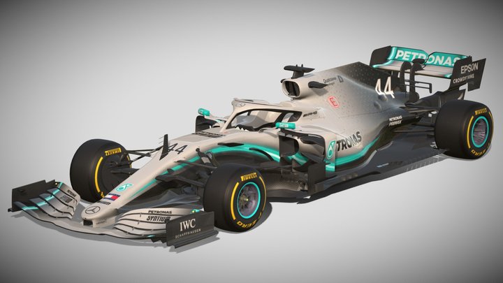 2019 F1 Mercedes-Benz W10 – Modelo 3D gratuito STL