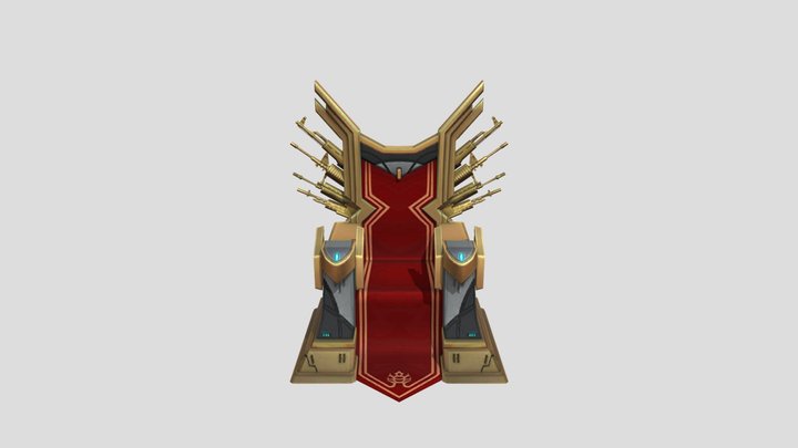 Free fire King throne chair 3d model 3D Model