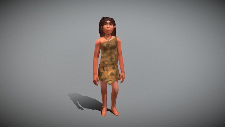 Caveman Woman 3D Model