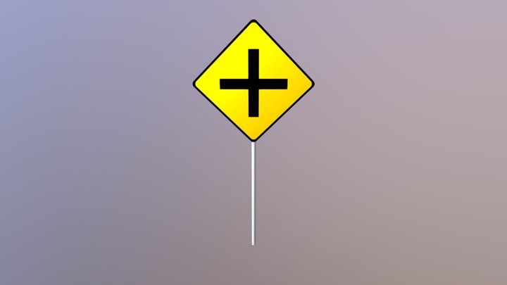 Traffic Sign Junction 3D Model