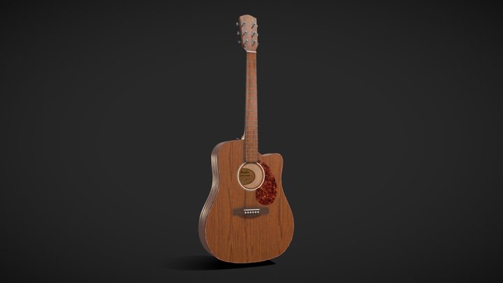 Fender Acoustic Guitar 3D Model