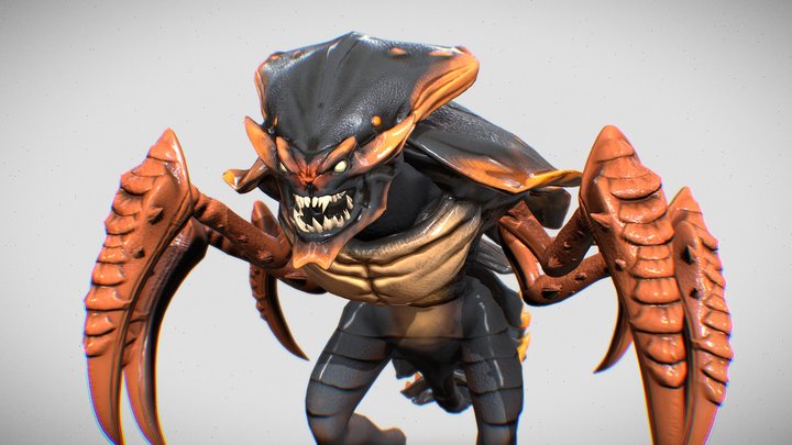 Alien Bug Creature 3D Model