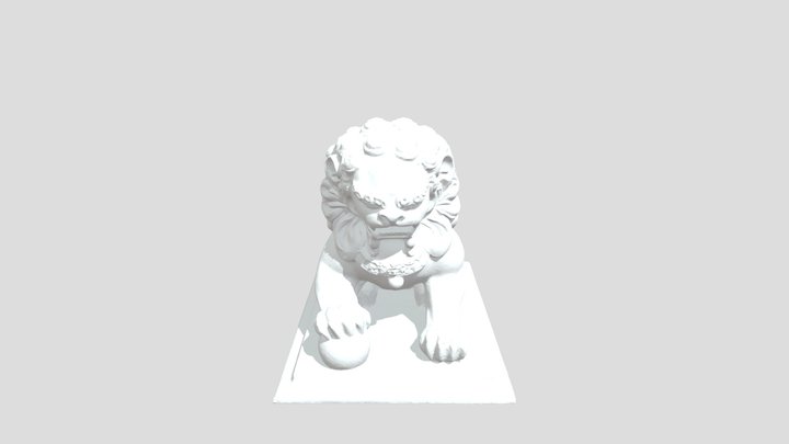 Snow lion 3D Model