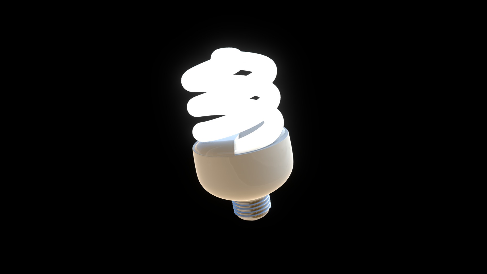 3D model Lampara bajo consumo - This is a 3D model of the Lampara bajo consumo. The 3D model is about a white light bulb.