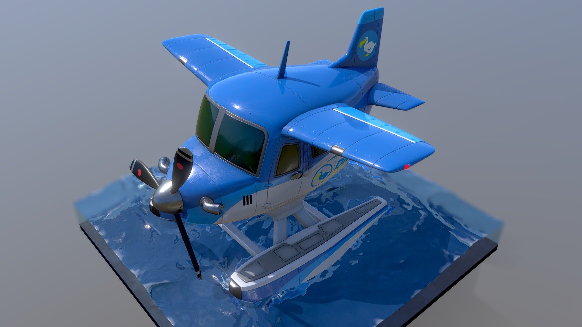 Animal Crossing Seaplane 3D model by winotmk (winotmk) [4960a0a