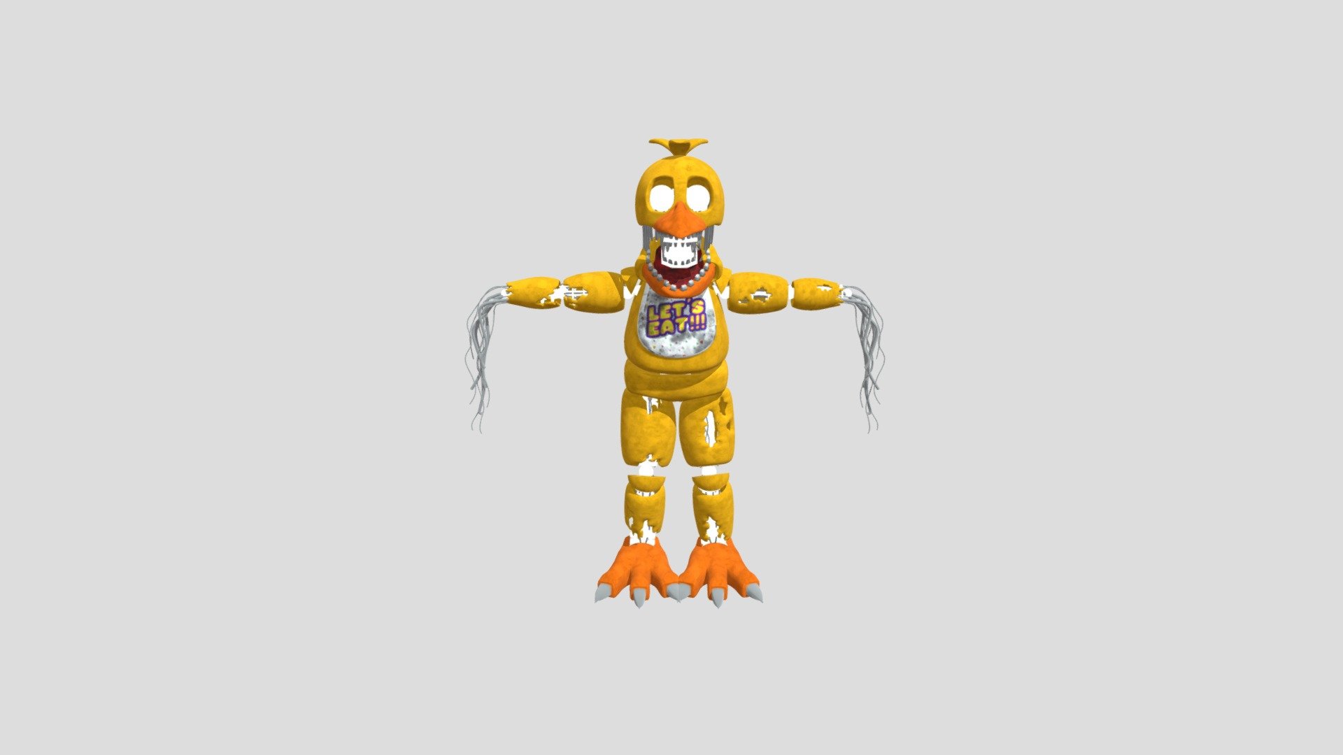 Withered Chica - Download Free 3D model by animator12 (@animator12