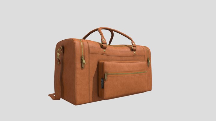 Classic Hunting Brown Leather Bag 3D Model $39 - .3ds .blend .c4d