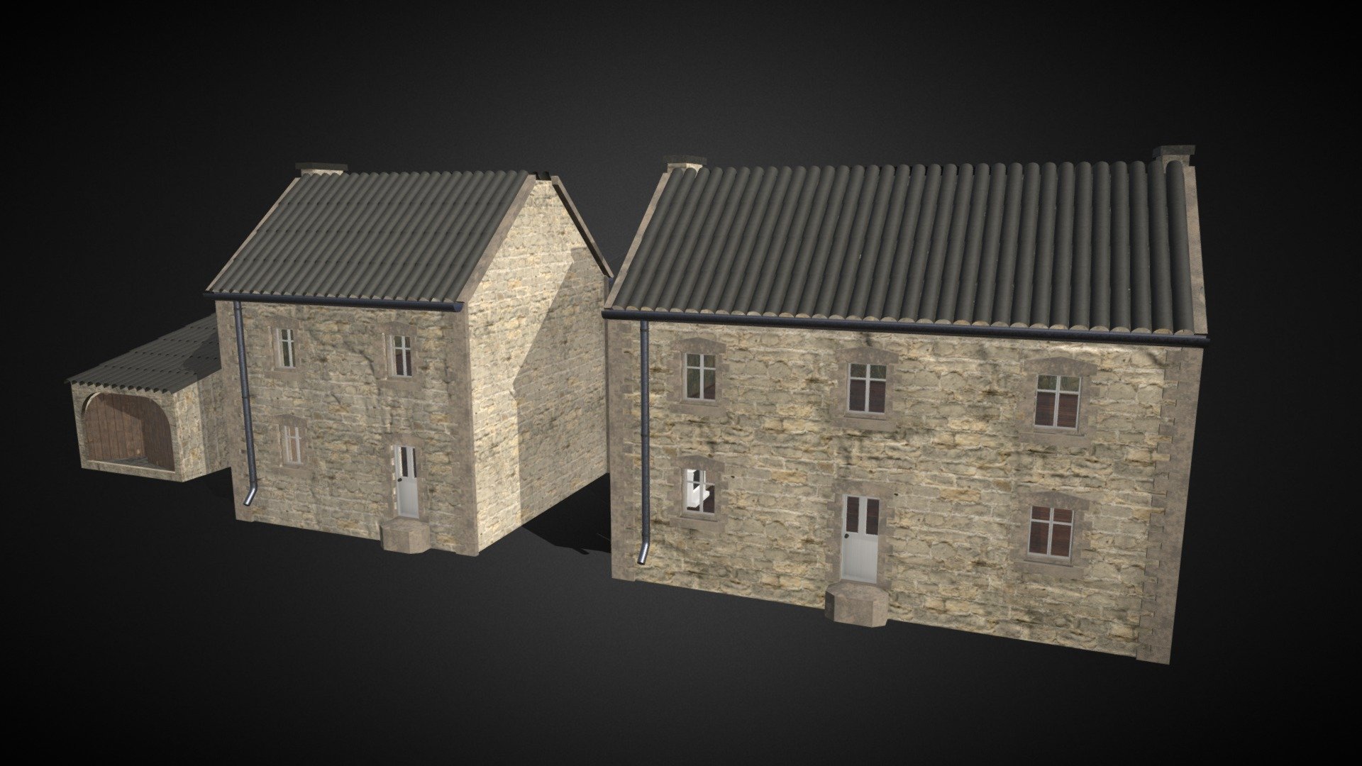 WW2 Normandy Era French House - Buy Royalty Free 3D model by Golden ...