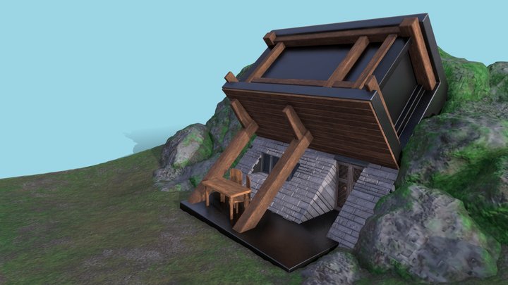 Diagonal Cabin 3D Model