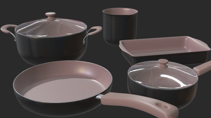 Cookware kitchen - Asset 3D Model
