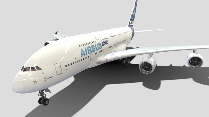 Airbus-A380 3D Model