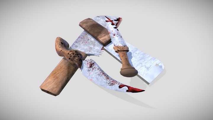 Bloody Knives "Paper Cut" Collection 3D Model